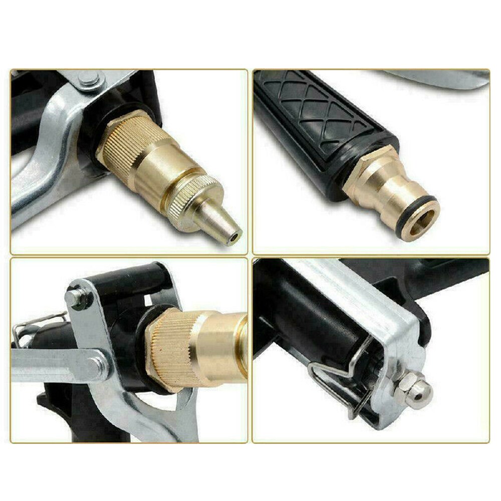 Metal Hose Nozzle High Pressure Garden Auto Car Washing Water Gun Sprayer Adjustable Copper Hose Spray Nozzle Gun