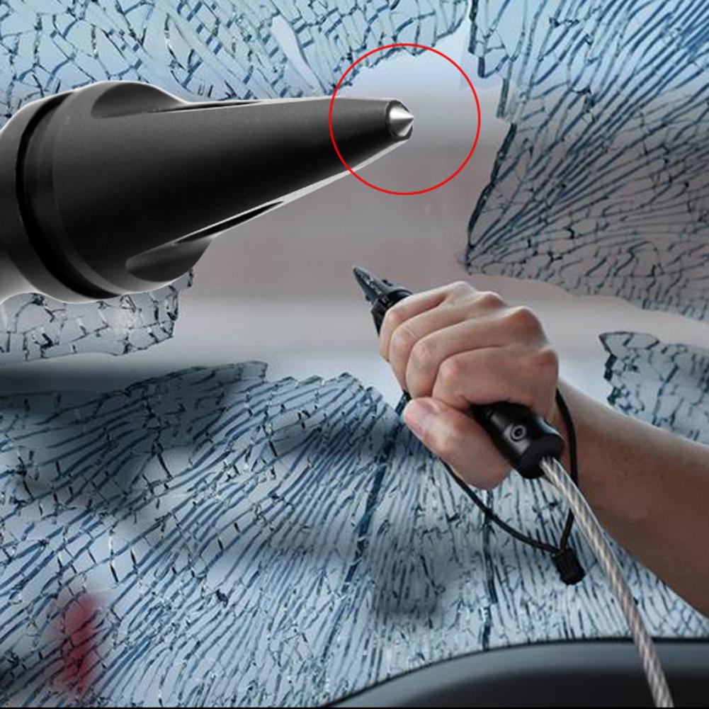 High Hardness Alloy Car Window Breaker Hammer Hole Puncher Emergency Safety Tool