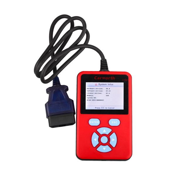 Carworth C100-A 12V/24V Gasoline/Diesel Universal OBDII Scan Tools