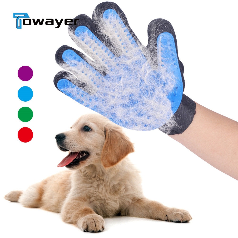 Cat Dog Glove Pet Grooming Glove Pet Brush Glove for Cat Dog Hair Remove Brush Dog Deshedding Cleaning Combs Massage Gloves