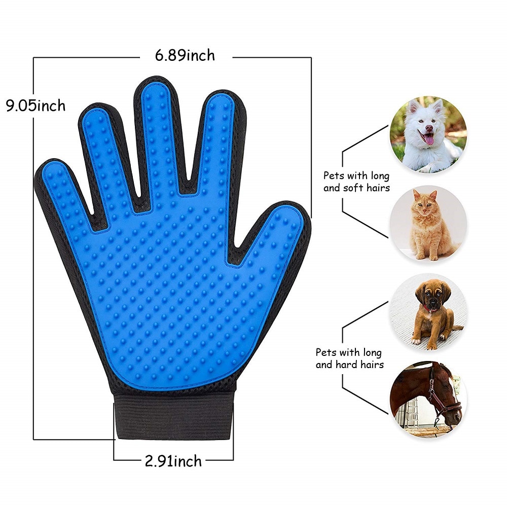 Cat Dog Glove Pet Grooming Glove Pet Brush Glove for Cat Dog Hair Remove Brush Dog Deshedding Cleaning Combs Massage Gloves