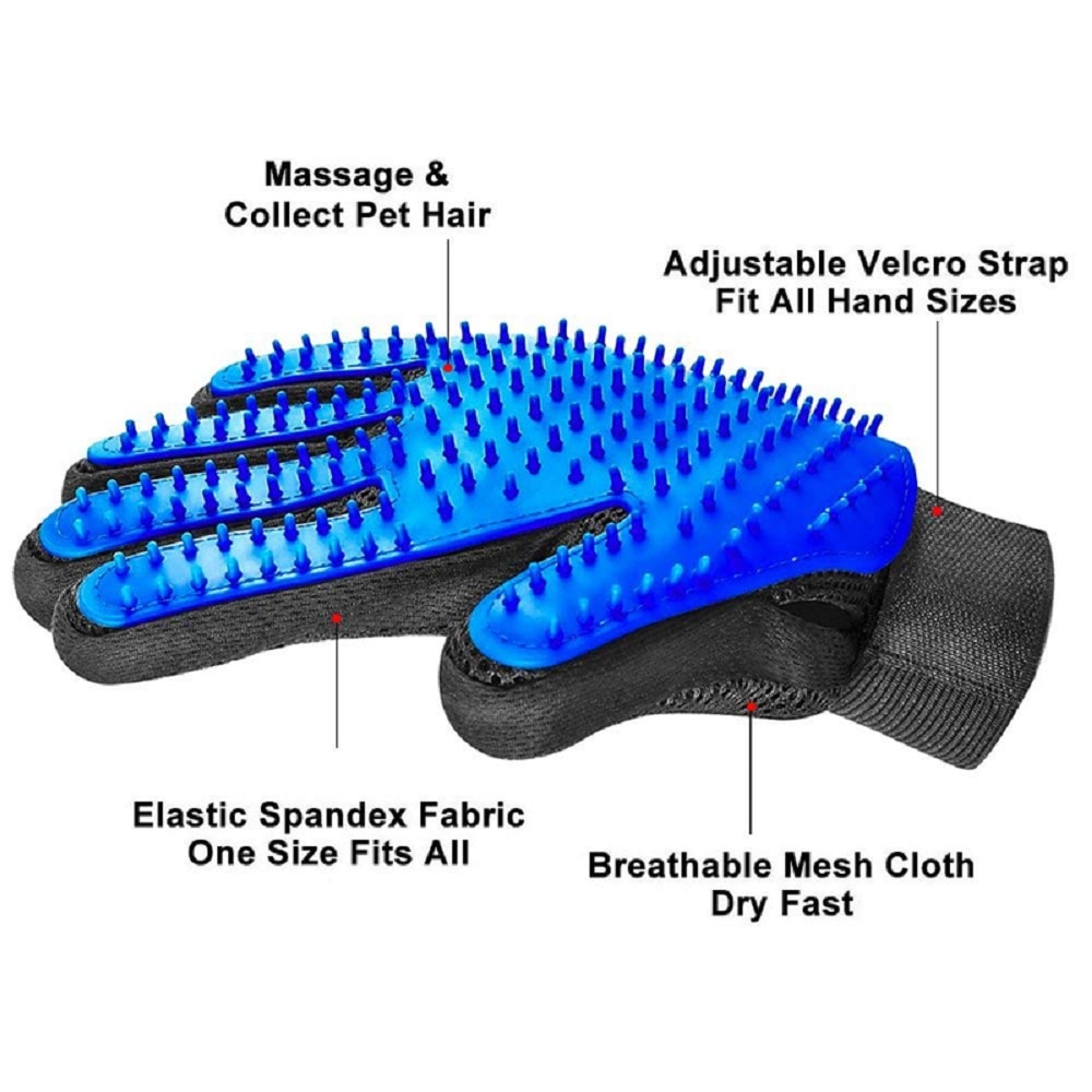 Cat Dog Glove Pet Grooming Glove Pet Brush Glove for Cat Dog Hair Remove Brush Dog Deshedding Cleaning Combs Massage Gloves