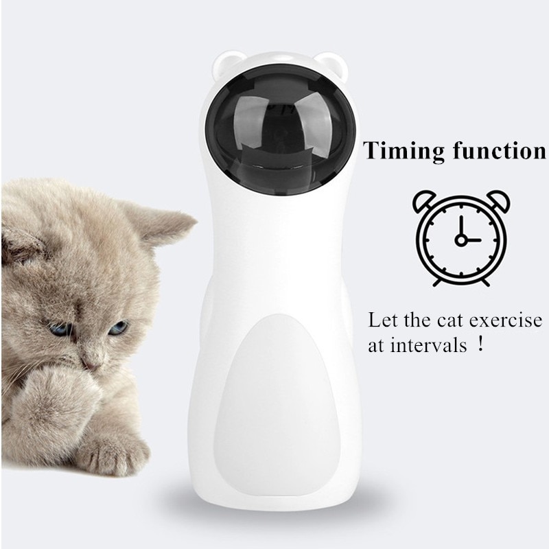 Cat Interactive Toy LED Laser Funny Toy Automatic laser cat Toy Auto Rotating Cat Exercise Training Entertaining Toy Multi-Angle