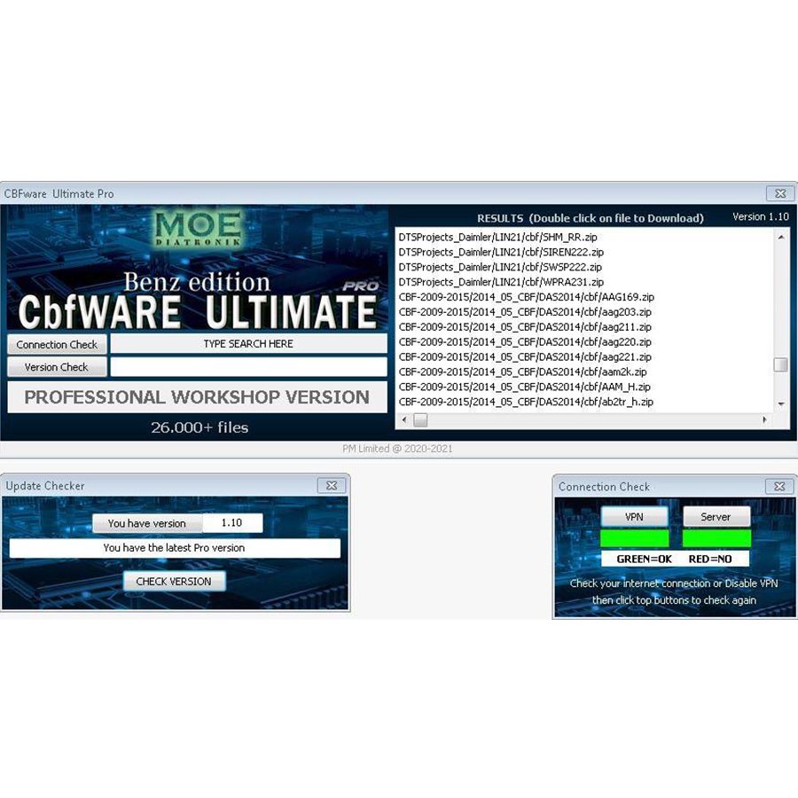 CBFWare Ultimate Pro 1 Year Full Unlimited PRO Access (365 Days) for All Mercedes Benz Workshop