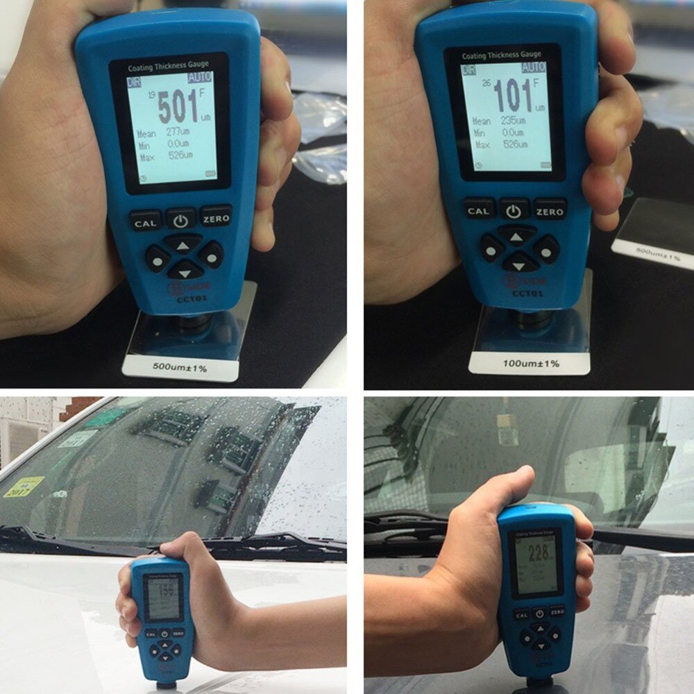 CCT01 Digital Coating Thickness Gauge 1 micron Accuracy 0-2000um Car Paint Film Thickness Tester  Meter Measuring FE/NFE