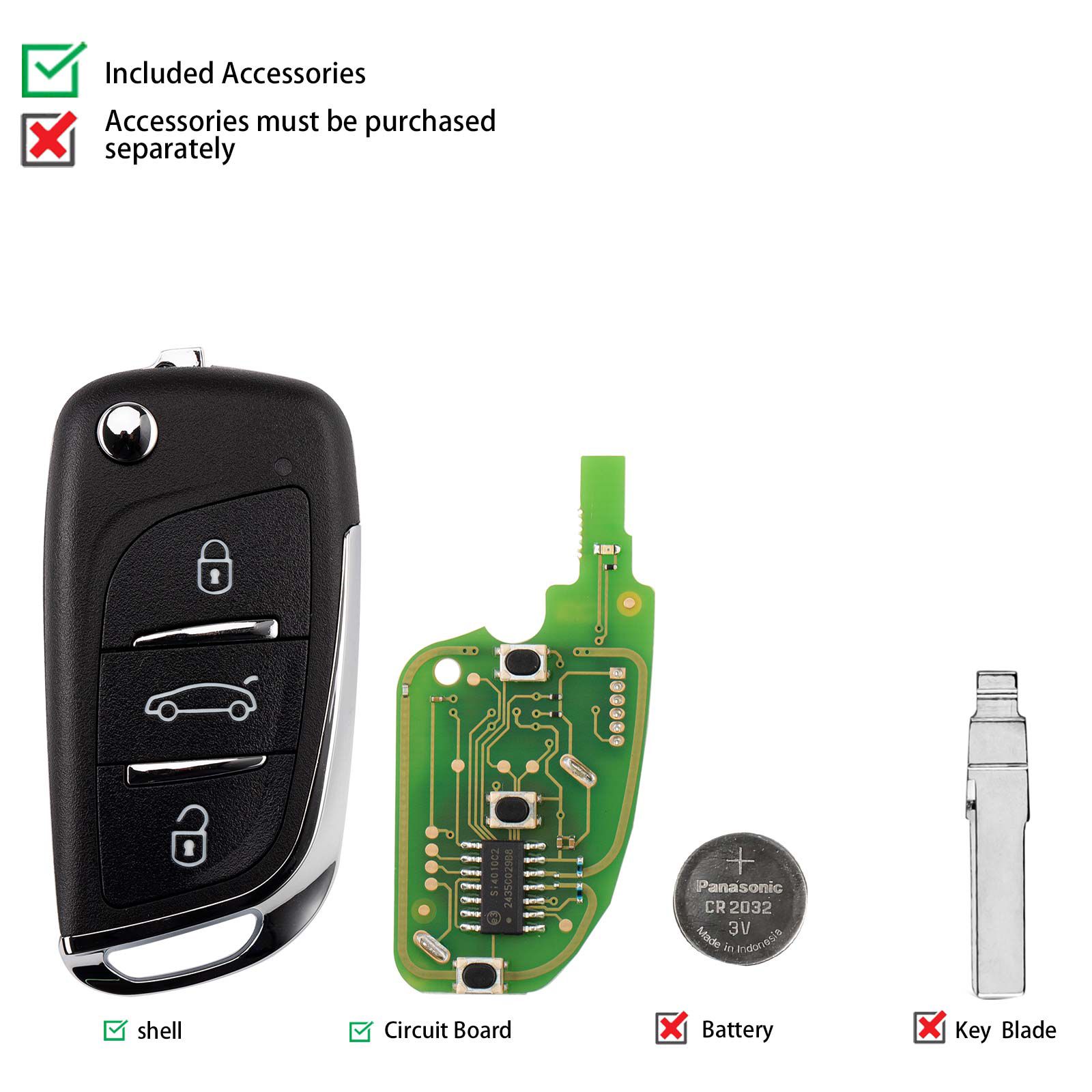 CG A11DS 3 Buttons Wire Remote Used with CGDI K2 Remote Key Programmer 5pcs/lot