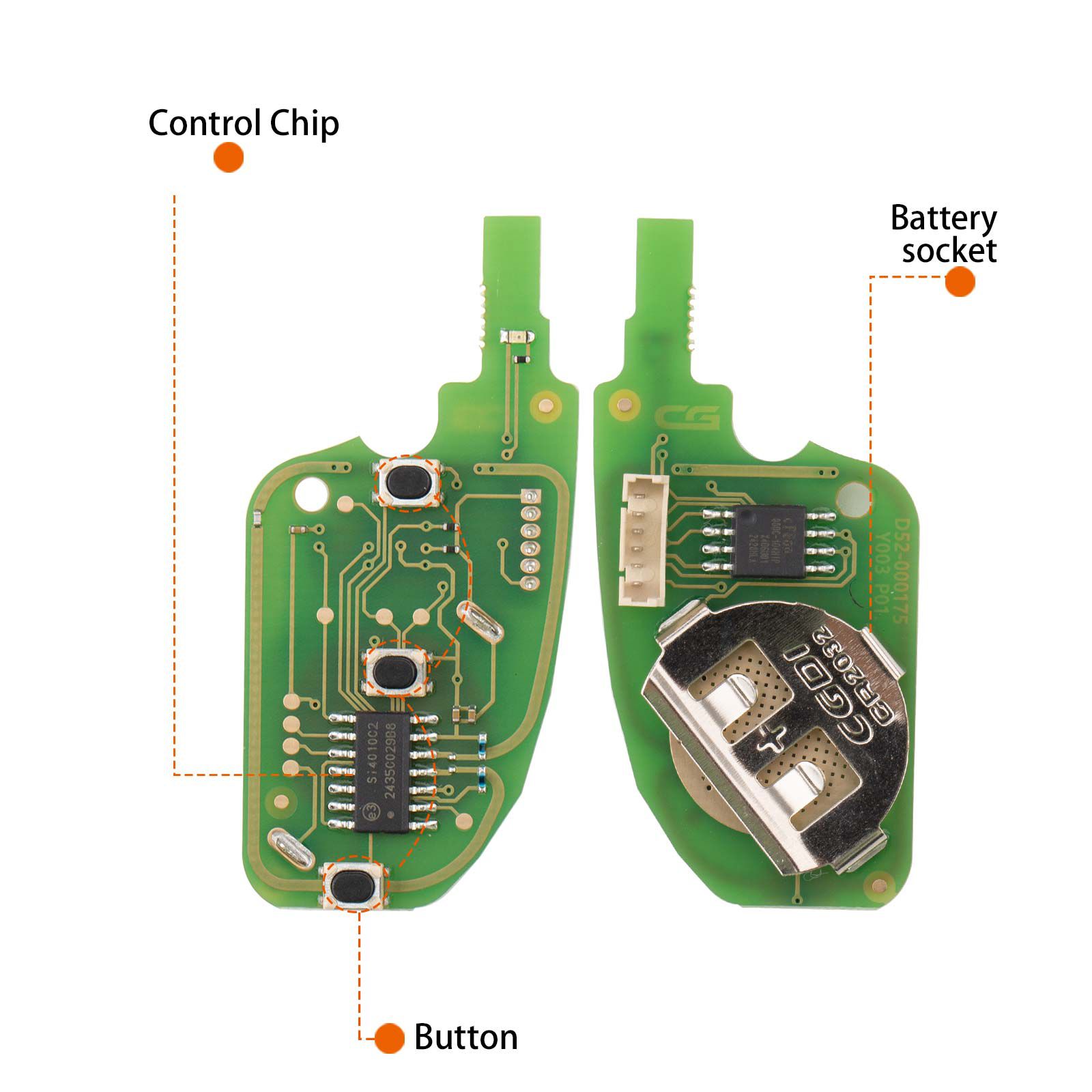 CG A11DS 3 Buttons Wire Remote Used with CGDI K2 Remote Key Programmer 5pcs/lot
