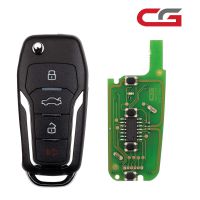 CG A12-3+1 FOR.D Style(Flip-4BTN-Unmovable Key Ring) 4 Buttons Wire Remote Used with CGDI K2 Key Programmer 5pcs/lot