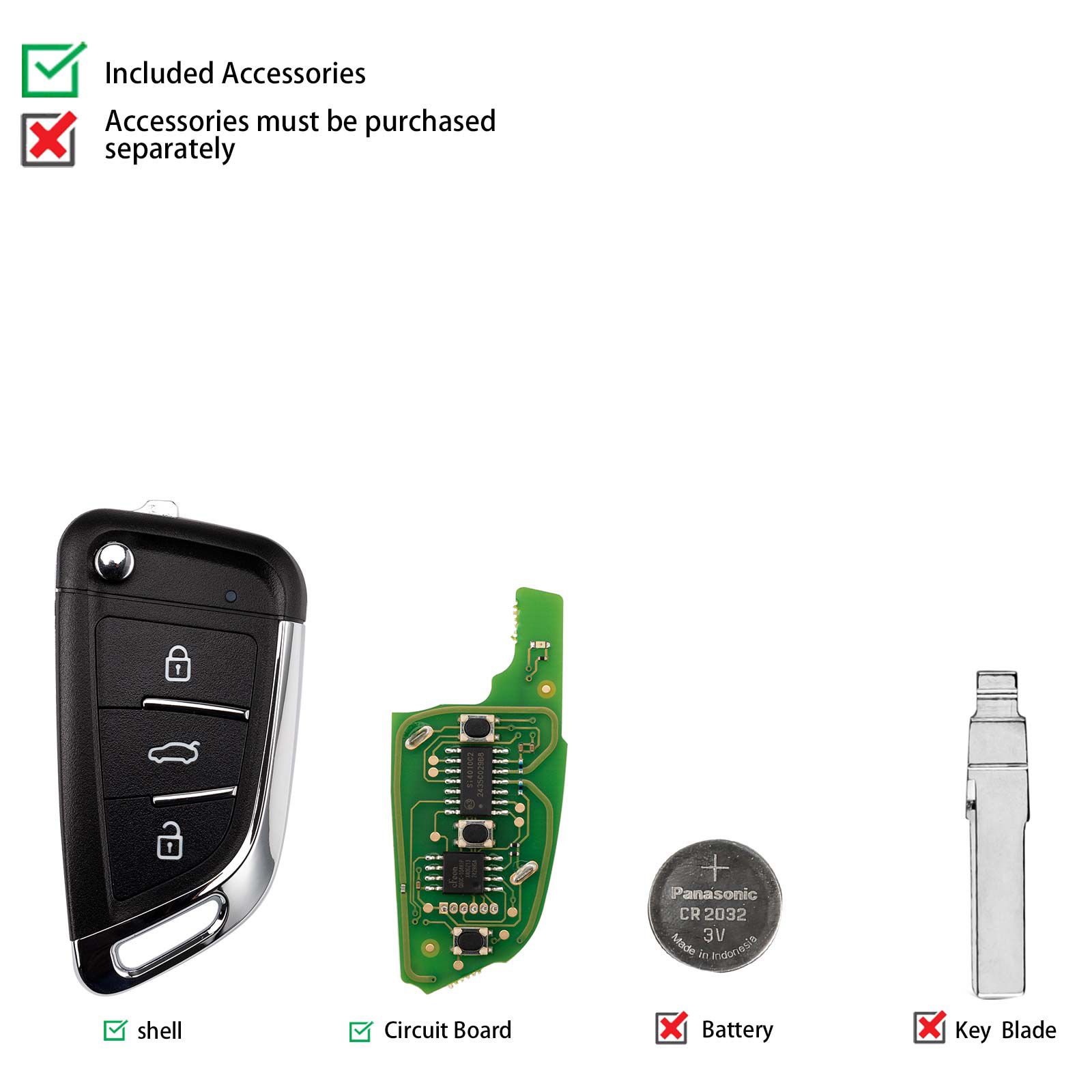 CG A29DF(3BTN) 3 Buttons Wire Remote Used with CGDI K2 Remote Key Programmer 5pcs/lot