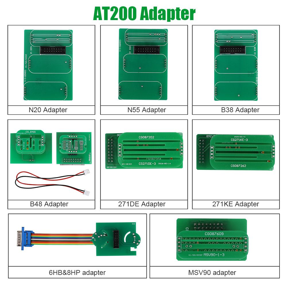 V1.2.0.0 CG FC200 ECU Programmer Full Version with New Adapters Set 6HP & 8HP / MSV90 / N55 / N20 / B48/ B58