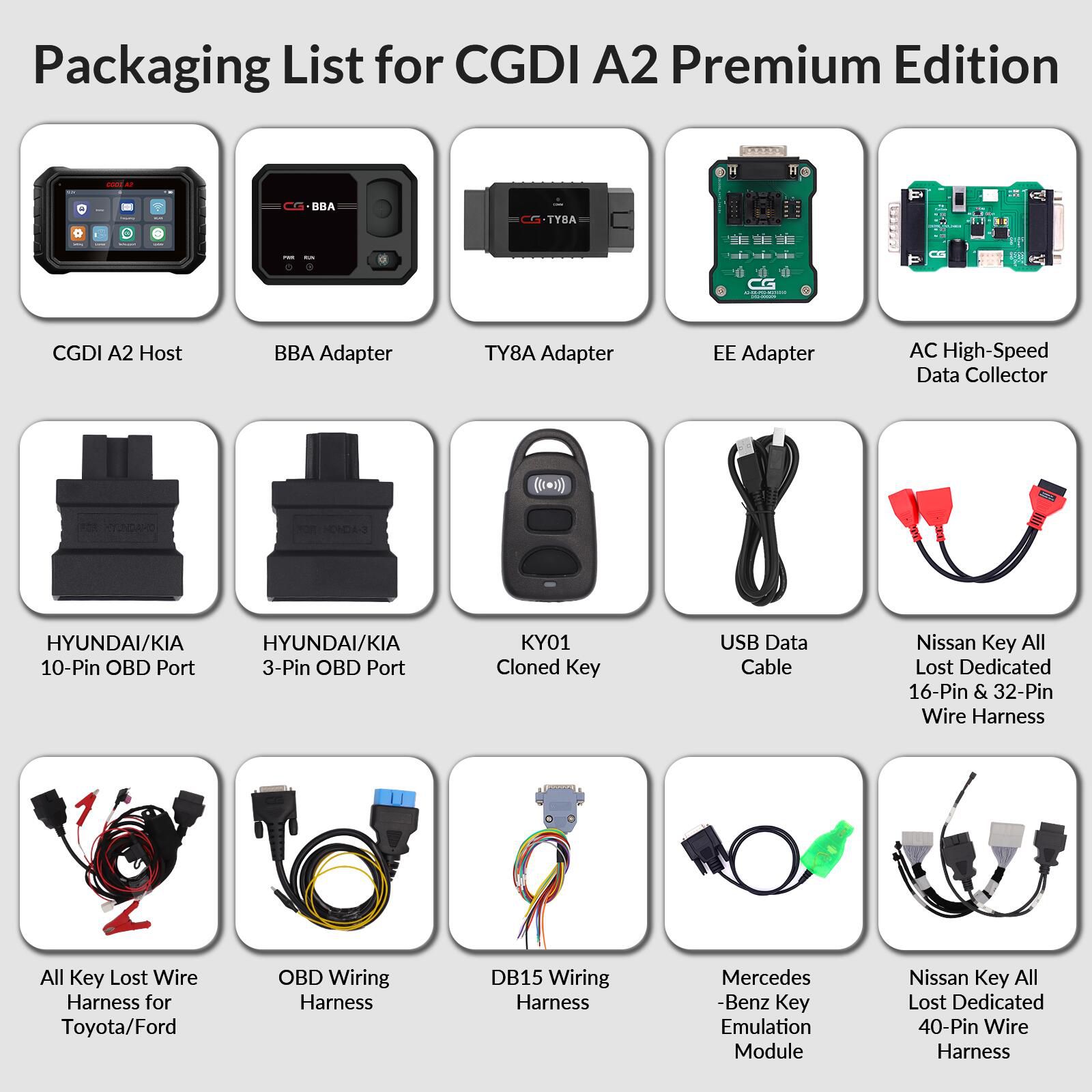 2025 New CGDI A2 Premium Edition IMMO Matching Frequency Detection WiFi Connectivity Support BMW G Series BDC2 No Annual Fee