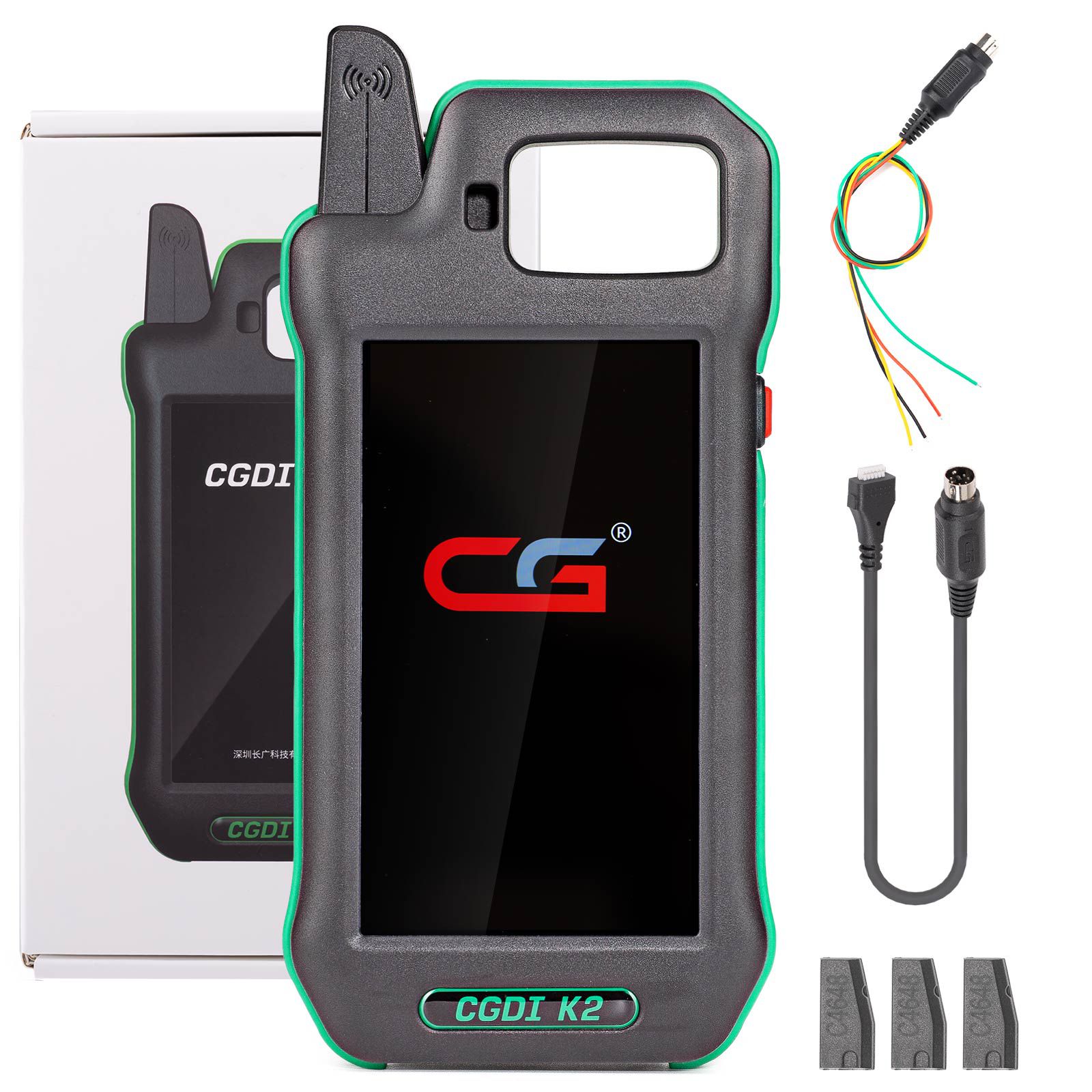 CGDI K2 Remote Key Programmer Remote Generator With 3 pcs CGDI C4648 Super Chips Support 96Bit ID48 Copy Newly Add BMW BDC3 Key Copy