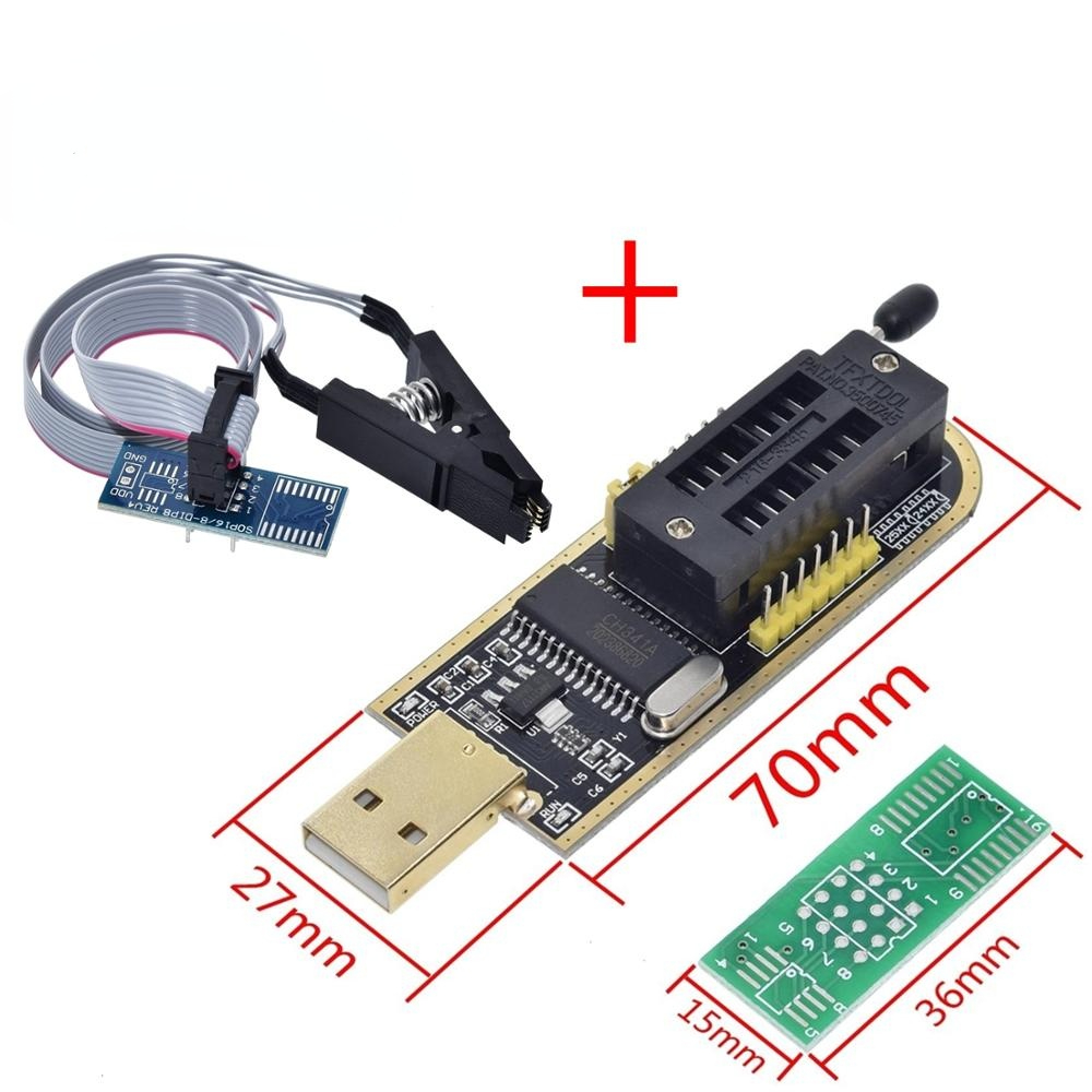 CH341A 24 25 Series EEPROM Flash BIOS USB Programmer Module SOIC8 SOP8 Test Clip For EEPROM 93CXX / 25CXX / 24CXX for arduino