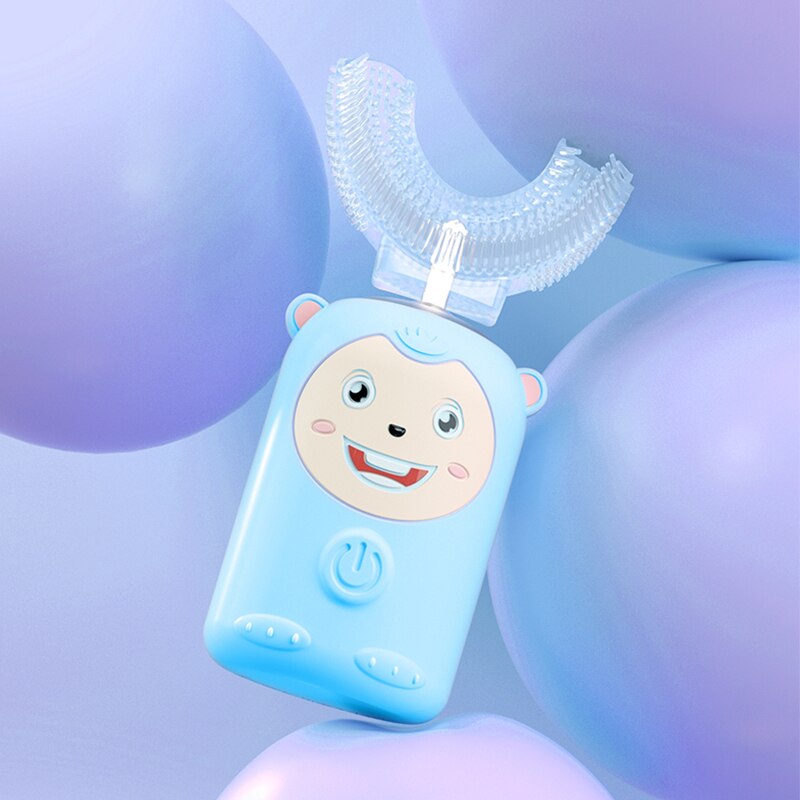 Children Electric Toothbrush Smart U 360 Degrees Kids Sonic Toothbrush Silicon Automatic Teeth Brush Cartoon Waterproof