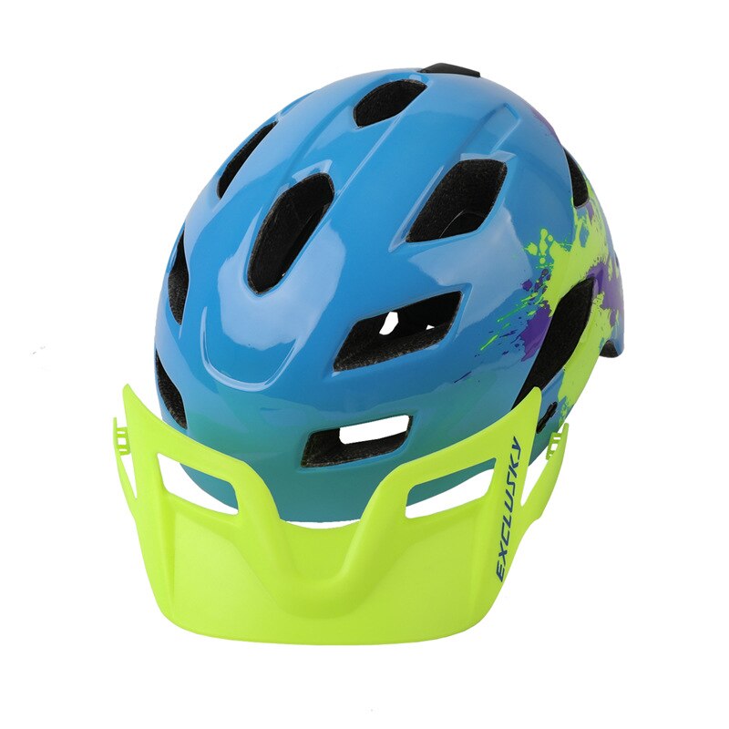 Children's bicycle safety helmet Outdoor riding windproof hat with brim Lightweight riding sports hat