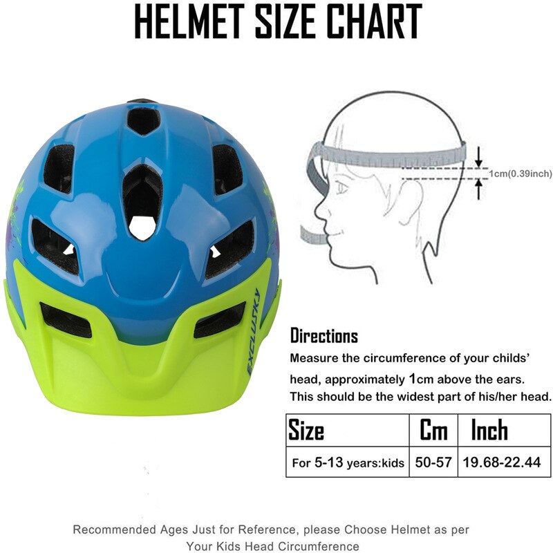 Children's bicycle safety helmet Outdoor riding windproof hat with brim Lightweight riding sports hat