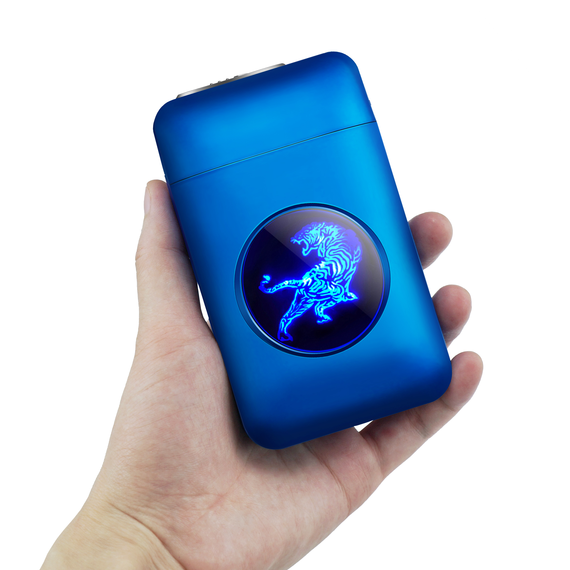 Cigarette Case Box With USB Lighter 19pcs Capacity Cigarette Holder Rechargeable LED Display Windproof Lighter Smoking Gadget