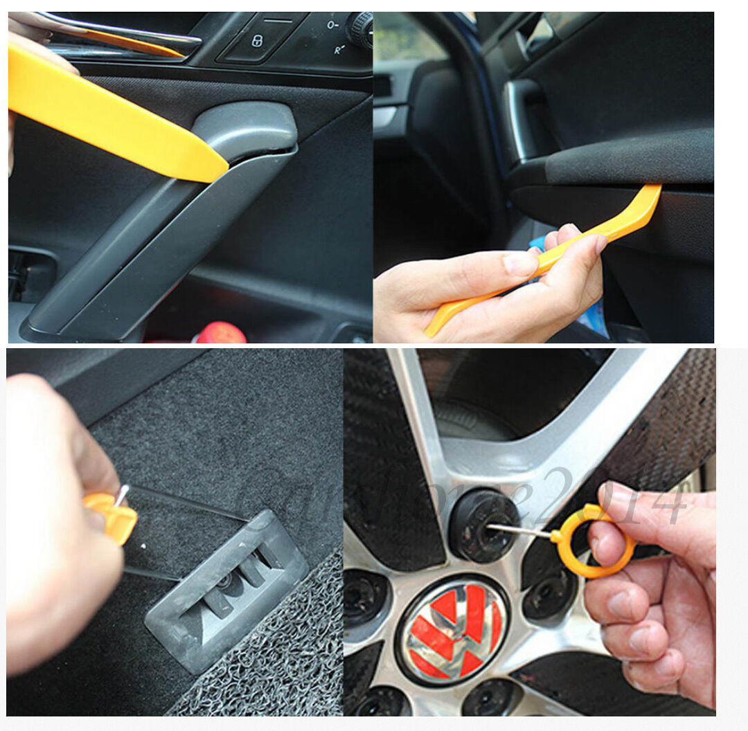 Car Radio Audio Panel Trim Door Clip Removal locksmith Tool Kit Pump Wedge PDR Plastic Window Molding Fastener Clips Accessories