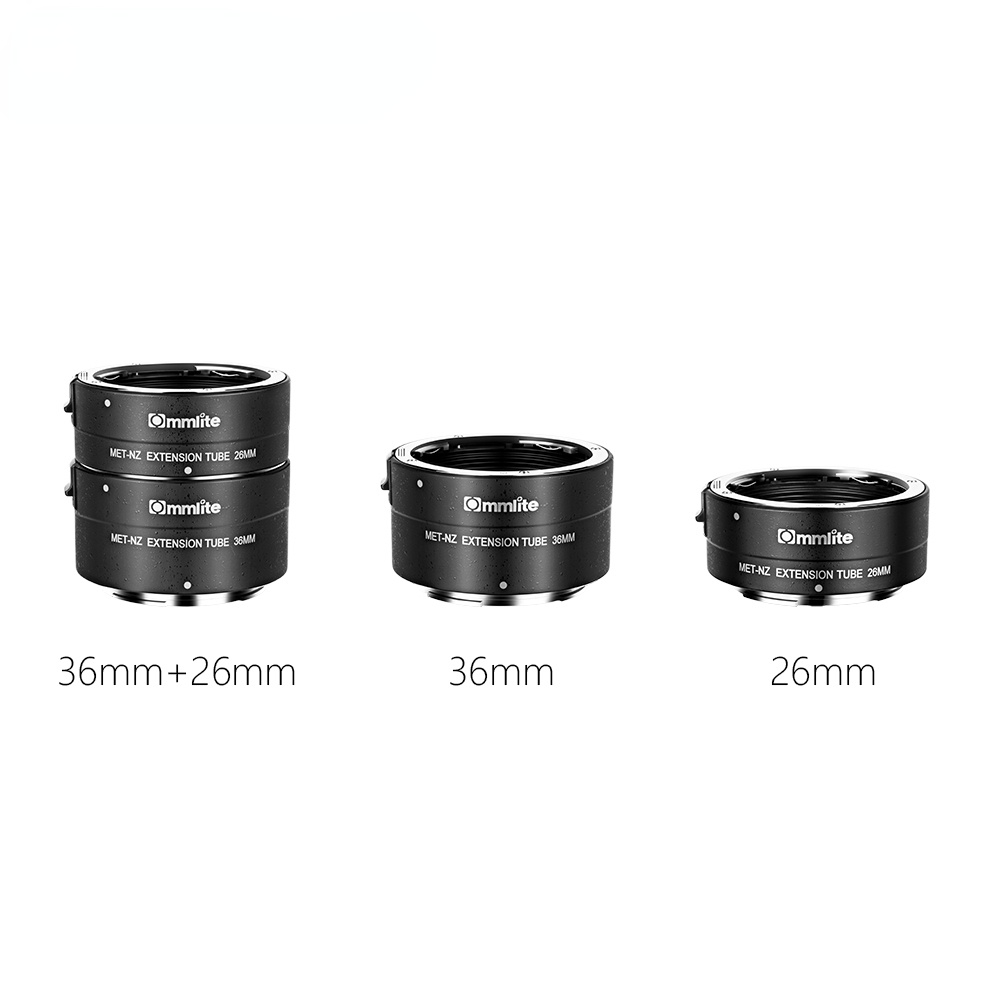 CM-MET-NZ Aluminum Alloy Automatic Macro Extension Tube for Nikon Z-mount Cameras/Lenses(26mm, 36mm)