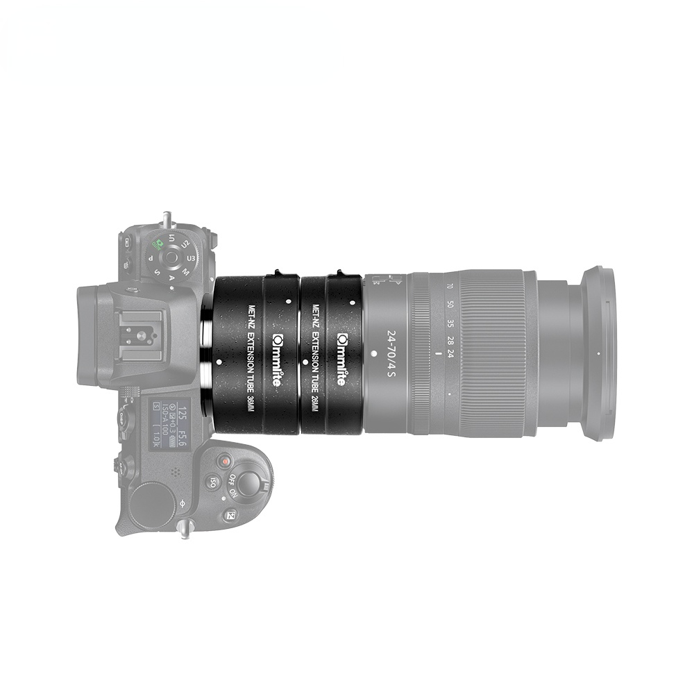 CM-MET-NZ Aluminum Alloy Automatic Macro Extension Tube for Nikon Z-mount Cameras/Lenses(26mm, 36mm)