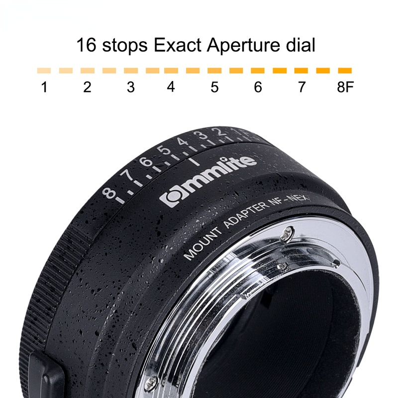 CM-NF-NEX Manual Focus Lens Mount Adapter Ring for Nikon G,F,A,I,S,D Lens to use for Sony NEX E Mount Cameras