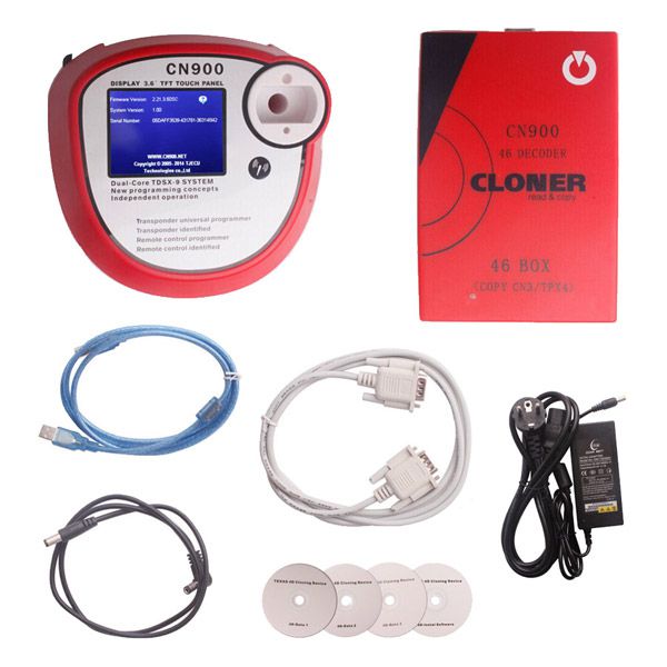 Package Offer CN900 Master Auto Key Programmer Plus ID46 Decoder Cloner Box