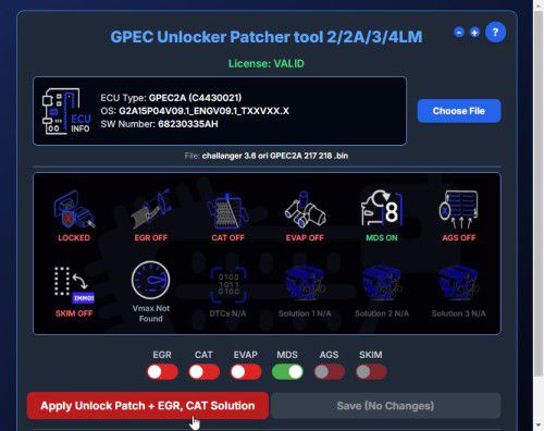 Continental GPEC Tool Software for GPEC2/2A/3/4LM ECU's - perform OBD unlock patch(2A) and other functions