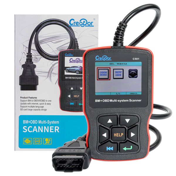 Creator C501 OBD 2 Car Diagnostic for BMW e46 e39 e90 e60 Diagnostic Scanner Code Reader AC EPS Oil Service Reset EPB ABS Airbag