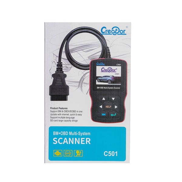 Creator C501 OBD 2 Car Diagnostic for BMW e46 e39 e90 e60 Diagnostic Scanner Code Reader AC EPS Oil Service Reset EPB ABS Airbag