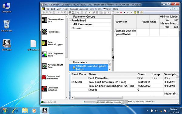 Cummins INSITE 8.2.0.184 Software Pro Version with 500 times Limitation Support Windows 10