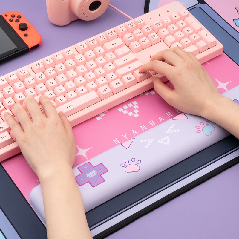 Cute Cat Ear Big Mouse Pad Computer Keyboard Desk Mat Large Gamer mousepad Pink Girl Cartoon Kawaii Gaming Accessories