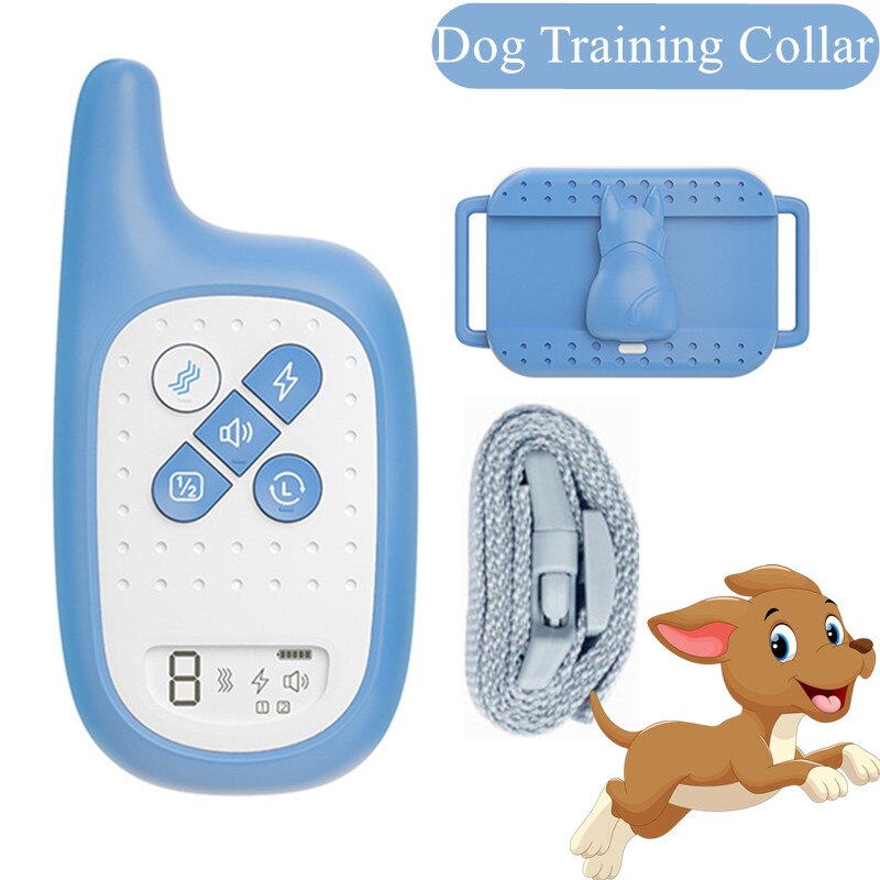 Cute Dog Training Collar Pet anti-barking Device Rechargeable Dog Bark Control Collar Electronic shock collar training device