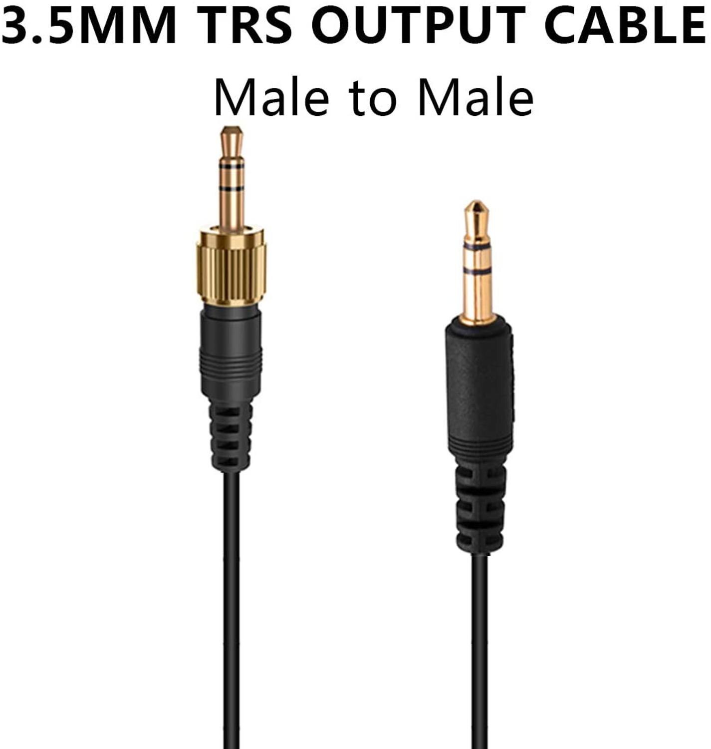 CVM-DL-CPX 3.5mm TRS Audio Input Cable, 3.5mm TRS to TRS Dual Male Cable for COMICA WM200/WM300/WM100 Wireless Microphone