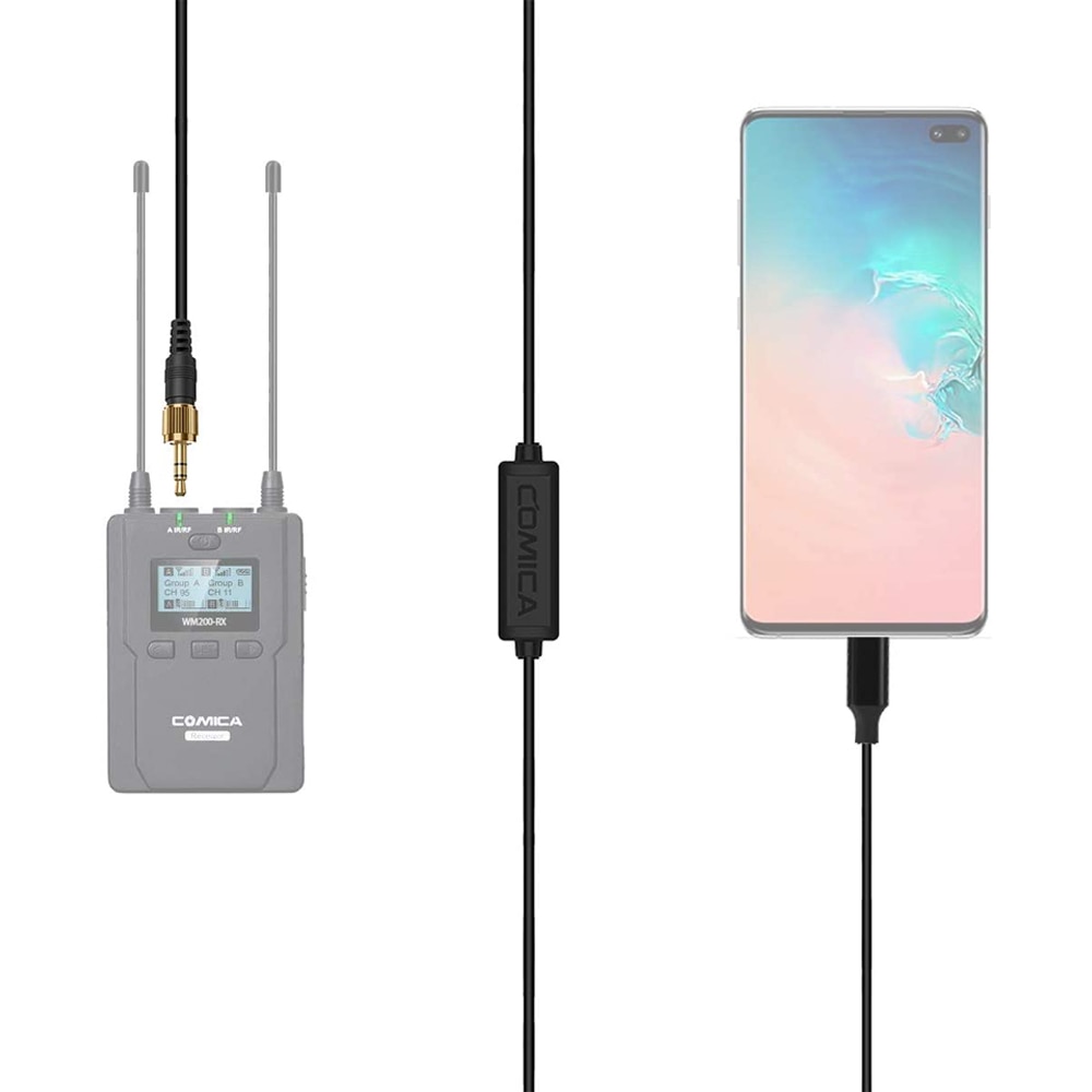 CVM-DL-SPX(UC) 3.5mm TRS to USB Type-C Mic Adapter for COMICA WM100/200/300 Wireless Microphone for USB C Smartphones