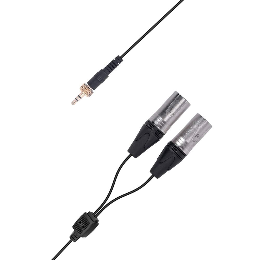 CVM-DS-XLR 3.5 MM TRS TO DUAL XLR Stereo Audio Output Cable for Comica Wireless Lavalier Lapel Microphone System