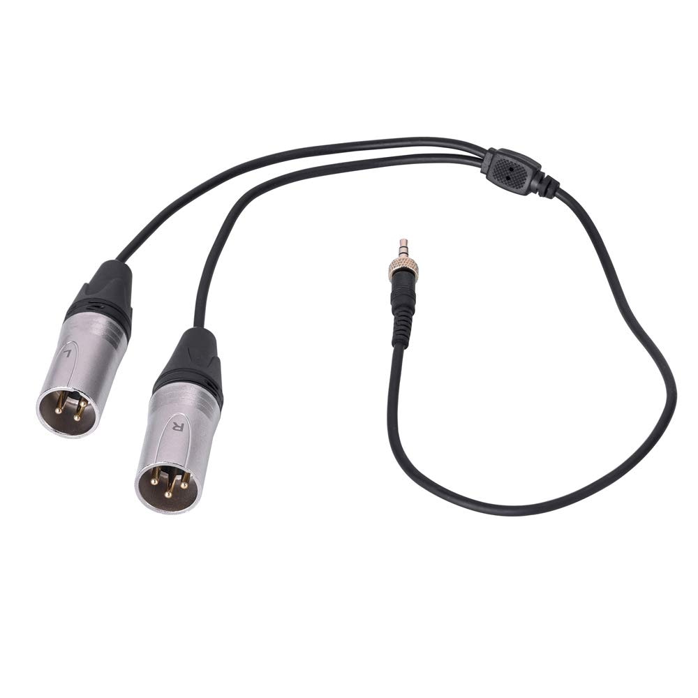 CVM-DS-XLR 3.5 MM TRS TO DUAL XLR Stereo Audio Output Cable for Comica Wireless Lavalier Lapel Microphone System