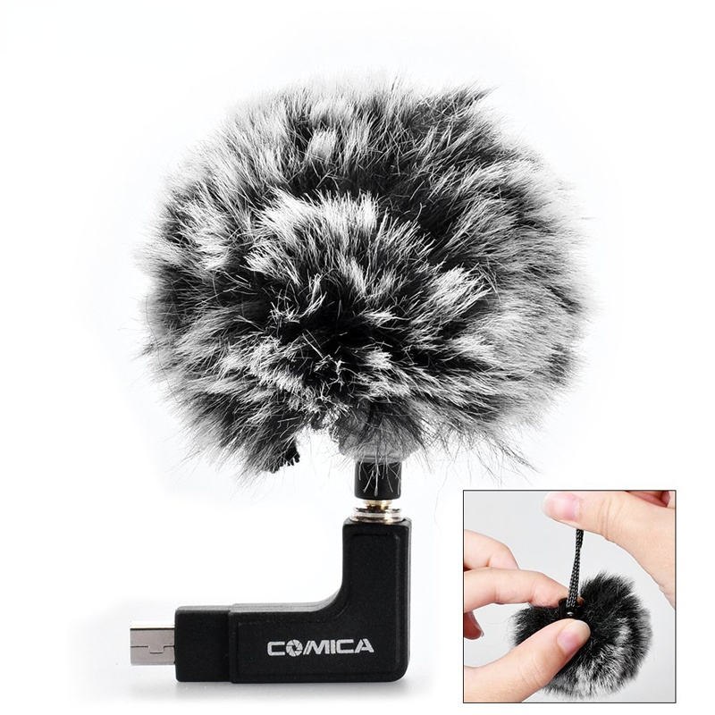 Windmuff CVM-MF1 Outdoor Furry Microphone Windscreen for Clip on Lavalier Lapel Microphone(3 Pack)