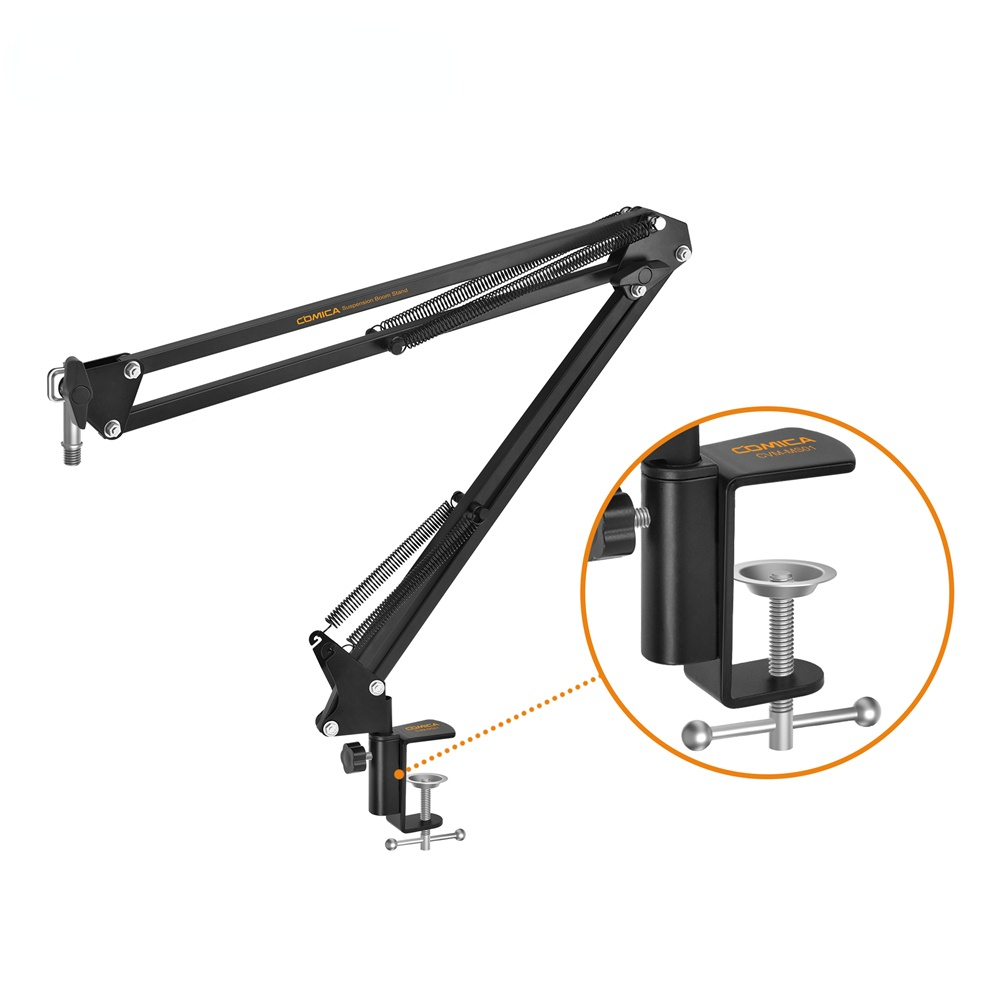 CVM-MS01 Suspension Boom Mic Stand,Microphone Hanging Bracket with 3/8 and 5/8 Threaded Hole
