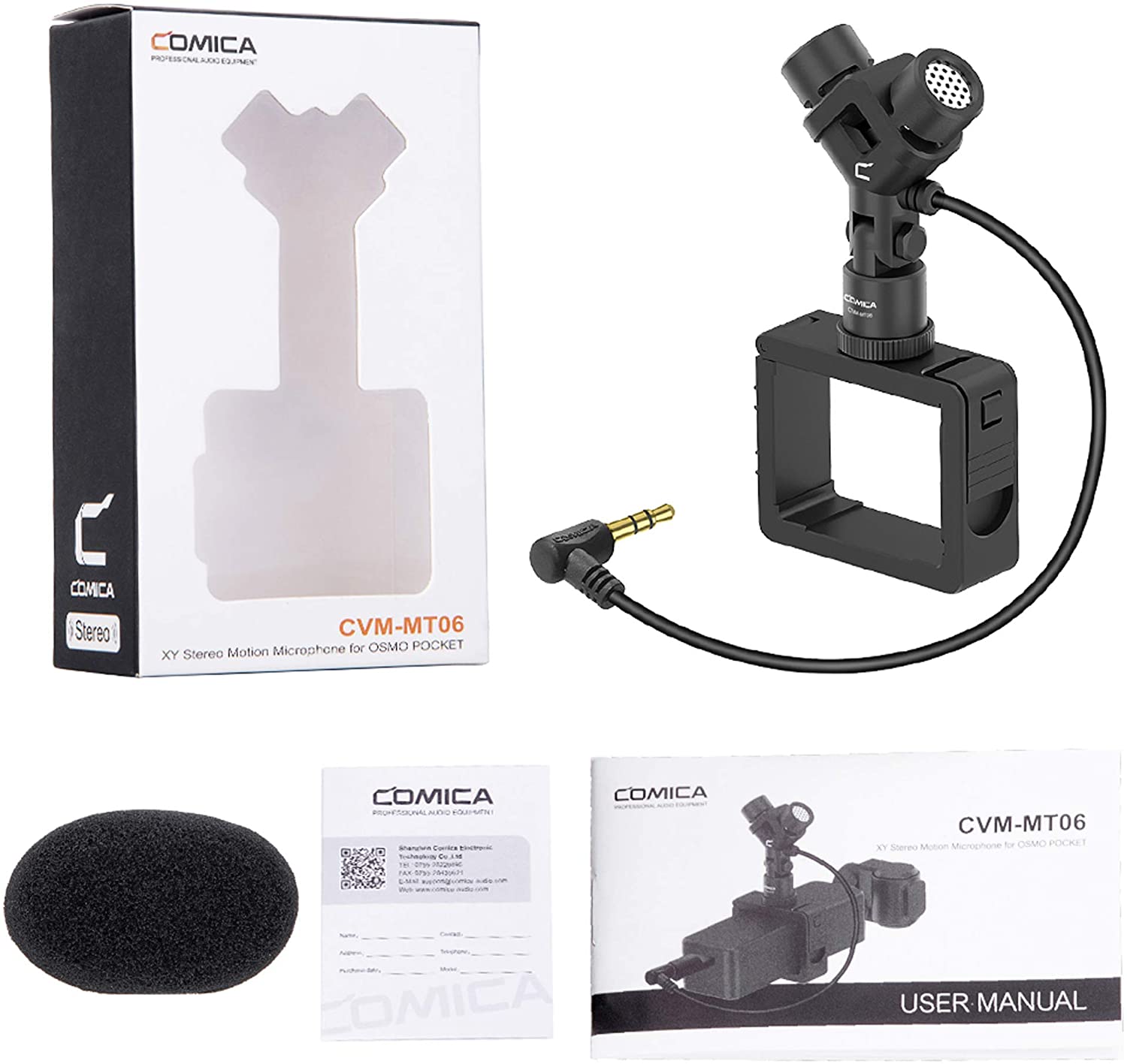 CVM-MT06 Mini Cardioid XY Stereo Microphone Osmo Pocket Mic DJI OSMO Accessories for Video Recording Vlogging Youtube
