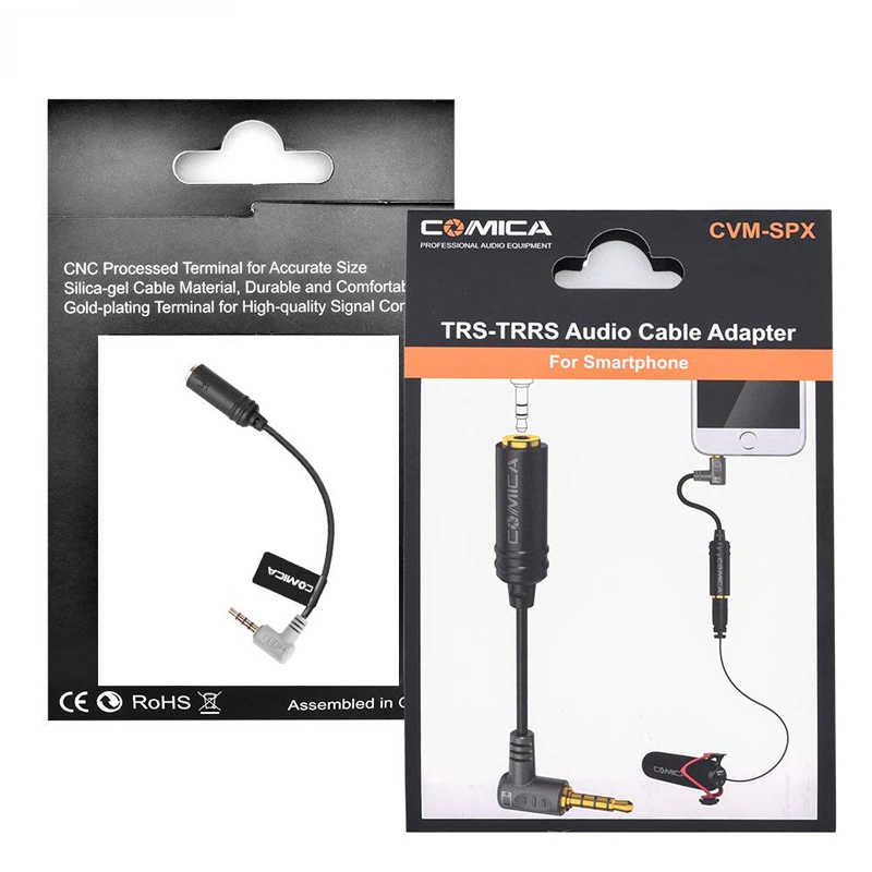 CVM-SPX TRS(Female) to TRRS(Male)  Audio Adapter Cable for iPhone Samsung HTC Smartphones