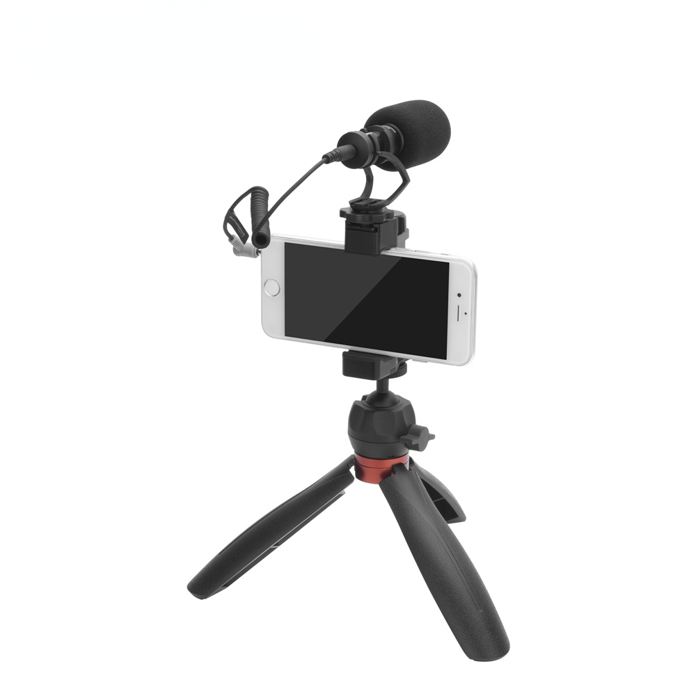 Smartphone Video Kit,Comica CVM-VM10-K2 Pro Recording Microphone with Shock Mount/Mini Tripod for iPhone/Android Phones