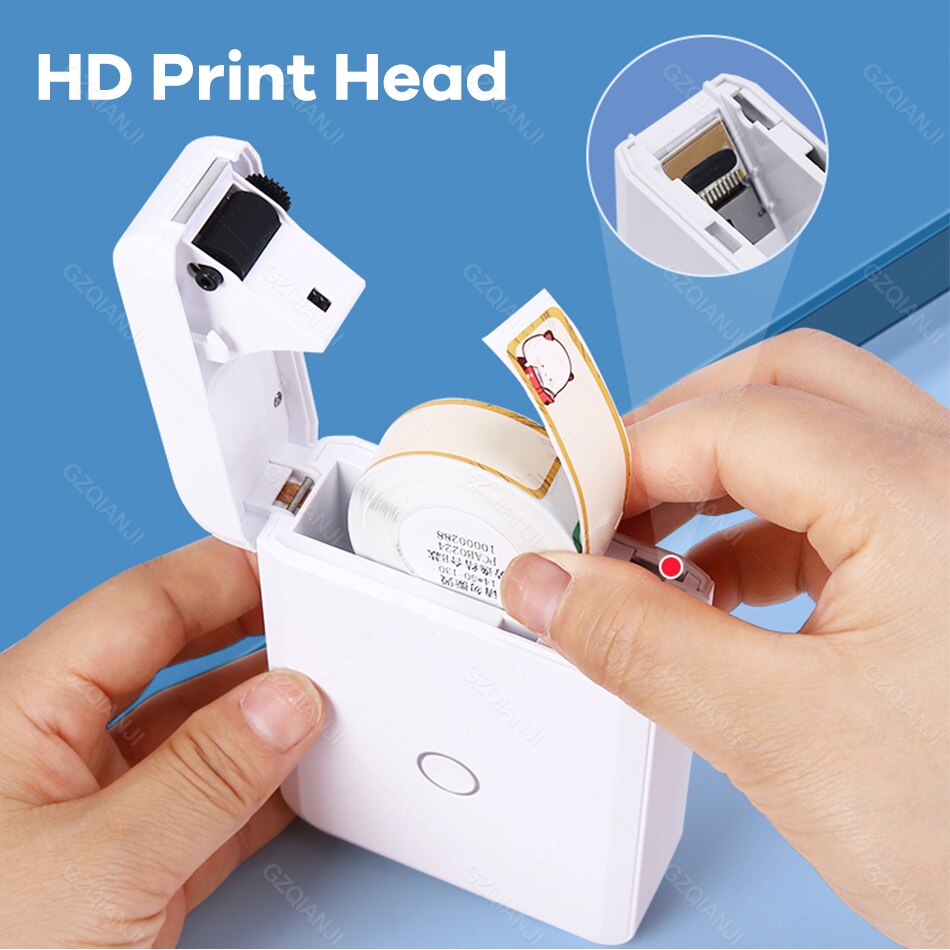 D110 Mini Portable Thermal Label Printer Paper Roll Hangul Bluetooth Label Printer Sticker Pocket Barcode Printer D11 0