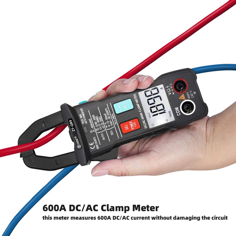 DC/AC 600A Digital Clamp Meter ZT-QB9 T-RMS Smart pliers Current Ammeter Auto Rang Multimeter Capacitor Voltage NCV Tester