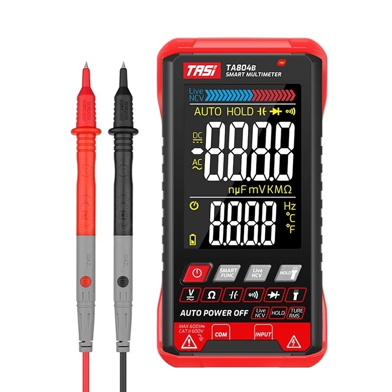 TA804A TA804B HD Color Screen DC Voltage Capacitance Diode multimetro Auto Tester Multimeter Ultrathin Intelligent OHM NCV Voltage Meter