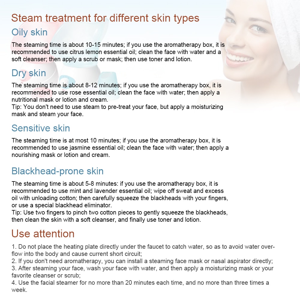 Deep Cleaning Facial Cleaner Beauty Face Steaming Device Facial Steamer Machine Facial Thermal Sprayer Steamers Skin Care Tool