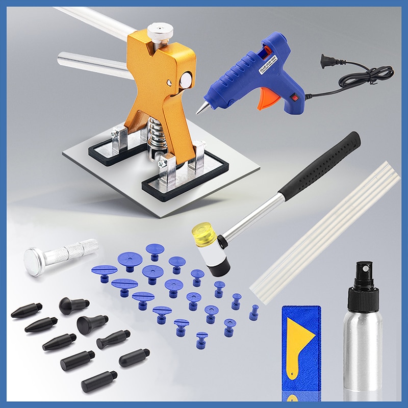 Paintless Dent Repair Dent Repair Kit  Car Dent Puller with Glue Puller Tabs Removal Kits for Vehicle Car  Car Dent Repair tools