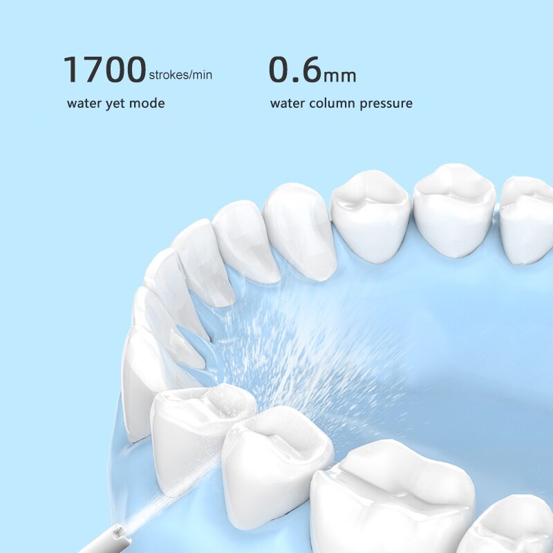 Professional Water Flosser Cordless Oral Irrigator Water Jet Rechargeable Dental Teeth Cleaner for Home Travel Waterproof