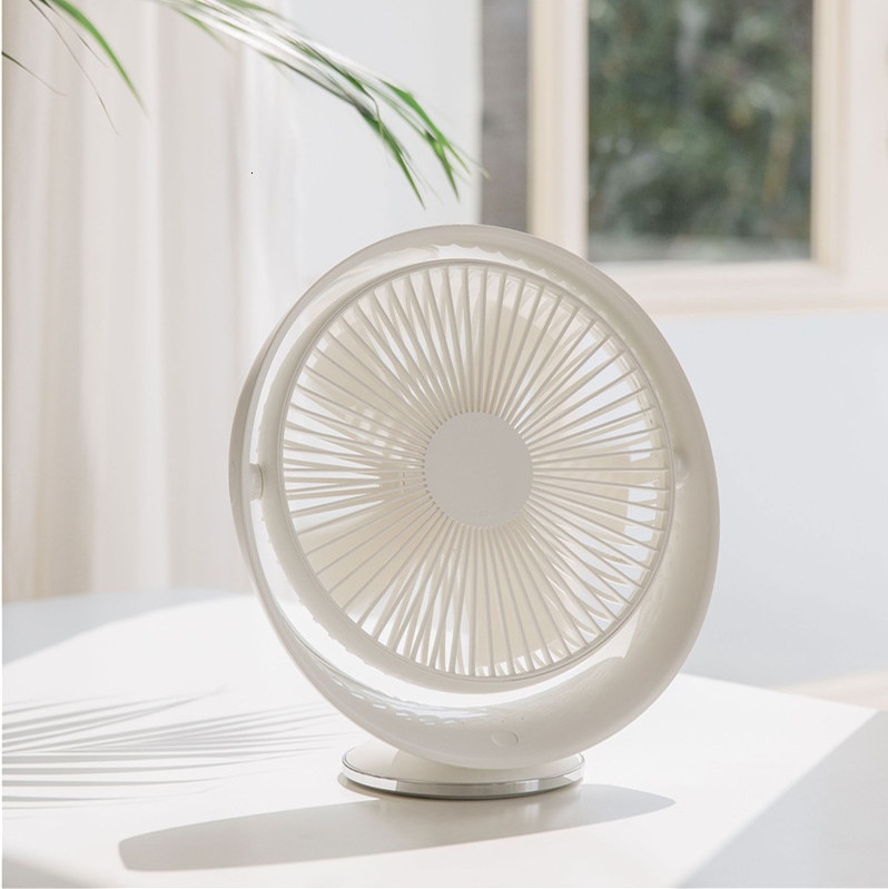 Desktop Fan Air Circulation Rechargeable Electric Fan Natural Wind USB Rechargeable 12 inches Angle Adjustable