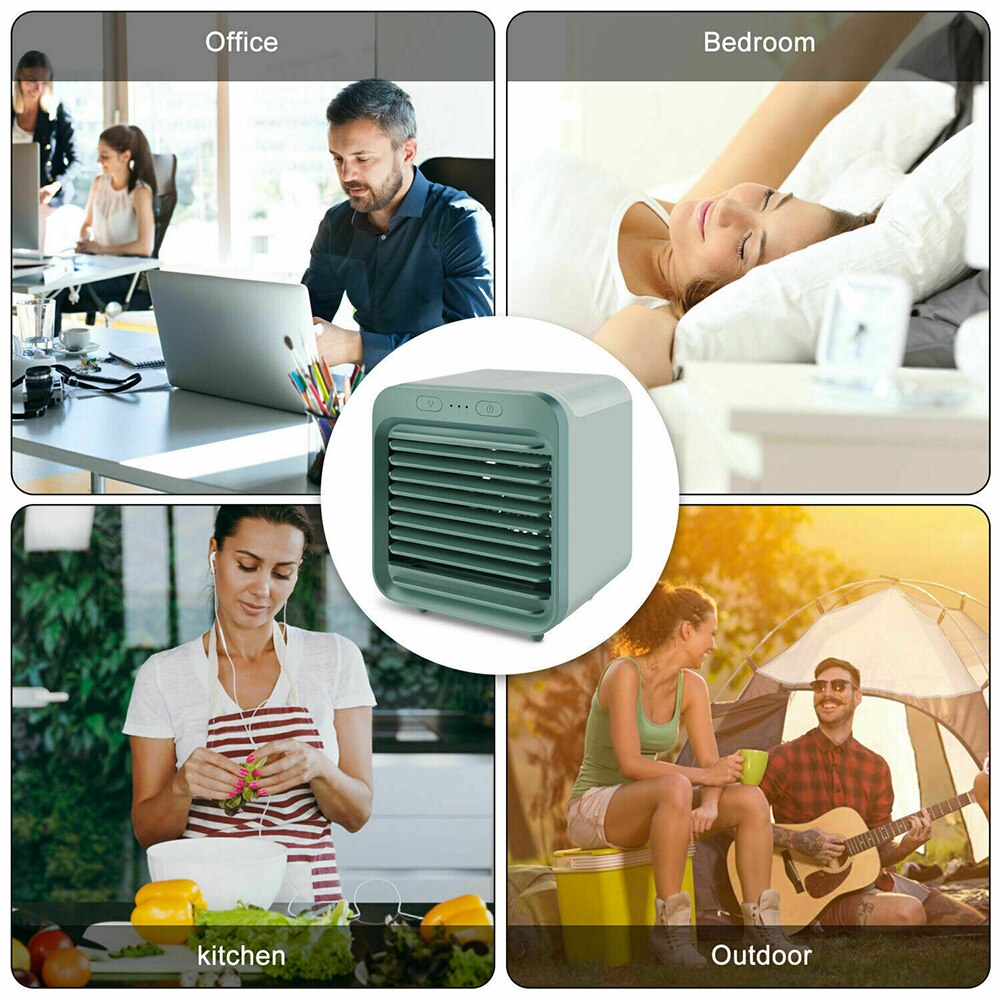 New Portable Mini Personal Air Conditioner Desktop Air Cooling Fan 3 Gear USB Air Cooler Fan Humidifier Purifier for Home Office