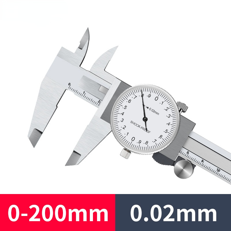 Dial Calipers 0-150mm/200mm Shock-proof Stainless Steel 0.02mm Precision Dial Vernier Caliper Metric Gauge Measuring Tools